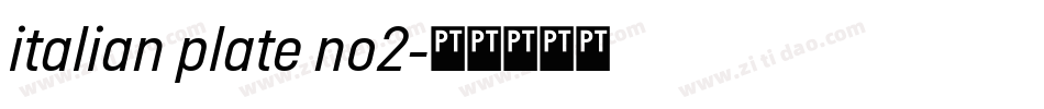 italian plate no2字体转换